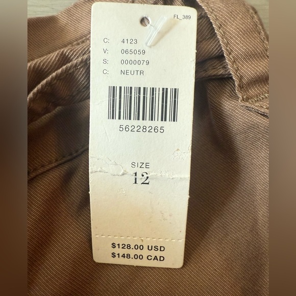 Anthropologie Ellie Embroidered High Rise Utilitu Pants Size 12 - Picture 6 of 6